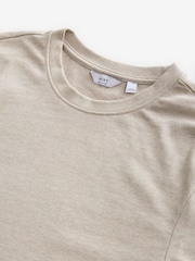 Ecru Regular Fit Heavyweight Cotton T-Shirt - Image 7 of 8