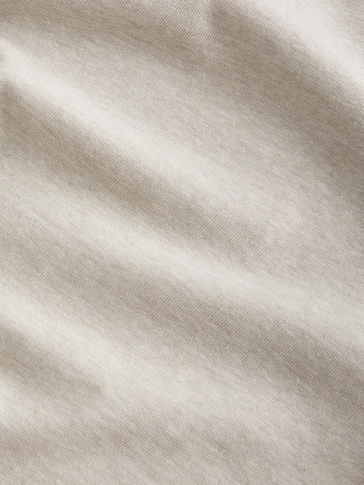 Ecru Regular Fit Heavyweight Cotton T-Shirt - Image 8 of 8