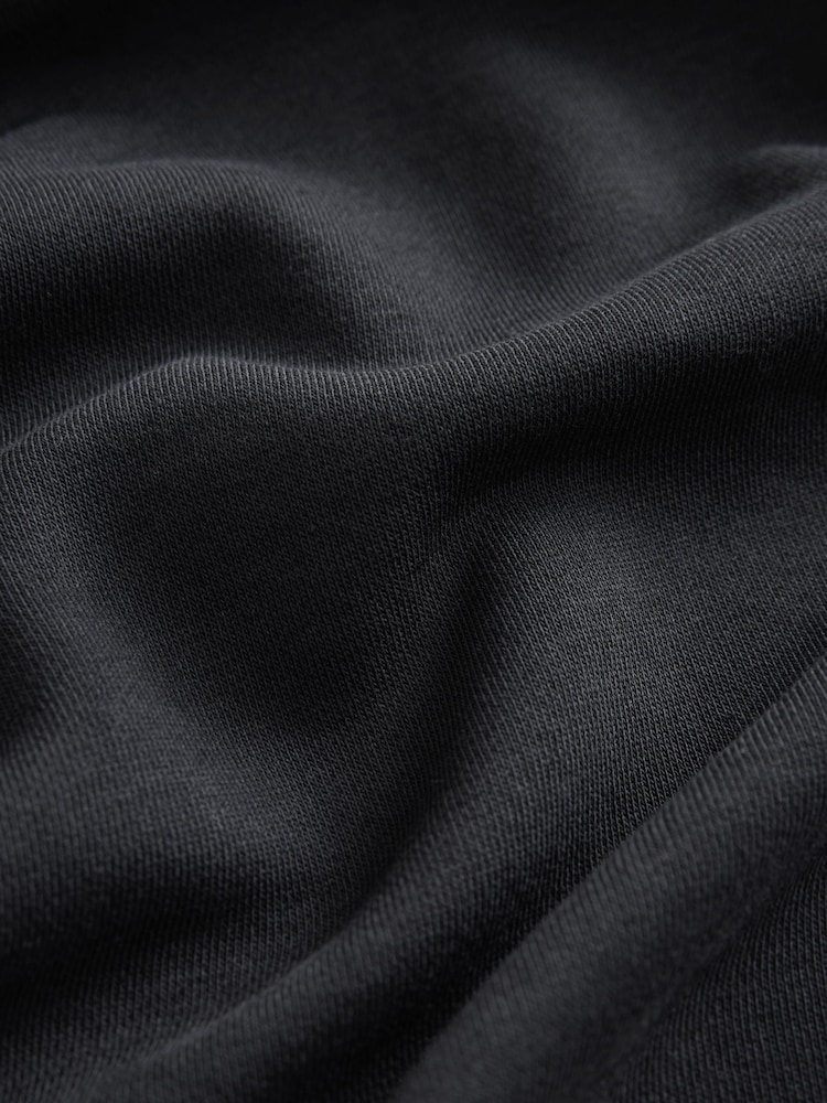 Black Polo Neck Jersey Cotton Rich Zip Neck Sweatshirt - Image 8 of 8 Black Polo Neck Jersey Cotton Rich Zip Neck Sweatshirt - Image 8 of 8