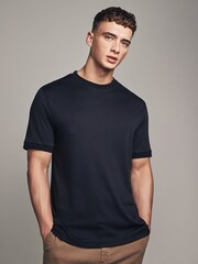 Black Signature Supima® Cotton Modal T-Shirt - Image 1 of 4