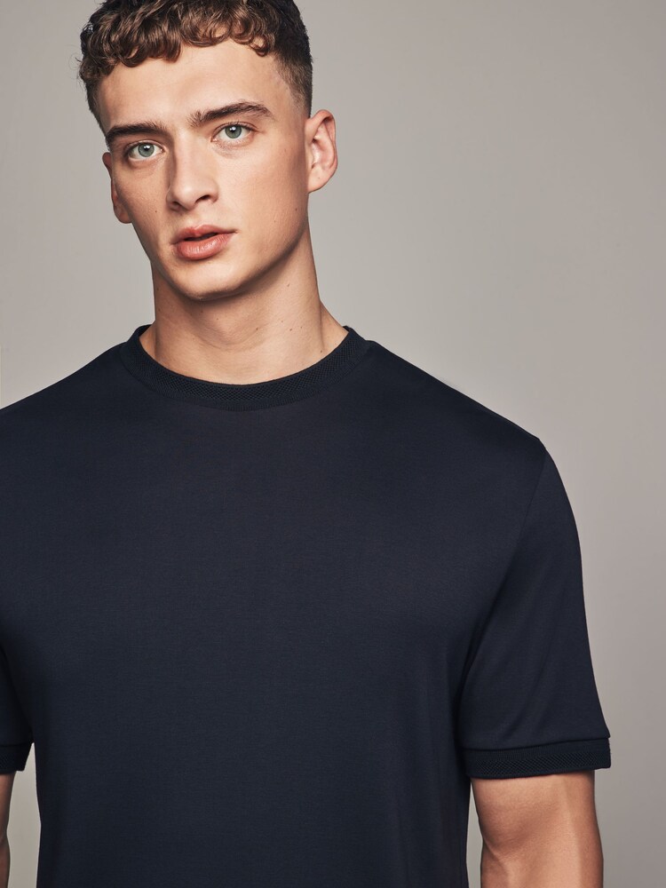 Black Signature Supima® Cotton Modal T-Shirt - Image 4 of 4