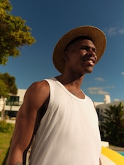 White Regular Fit Heavyweight 100% Cotton Vest - Image 2 of 7