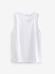 White Regular Fit Heavyweight 100% Cotton Vest - Image 5 of 7