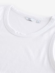 White Regular Fit Heavyweight 100% Cotton Vest - Image 6 of 7