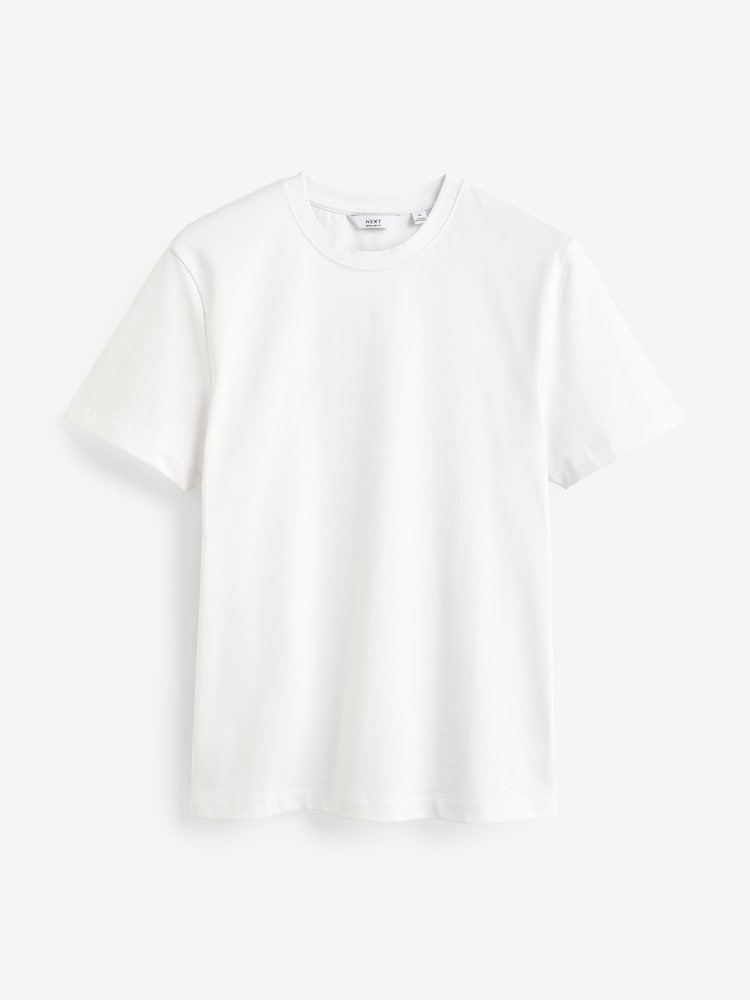 Blanc - Ajustement régulier - T-shirt épais - Image 6 of 8