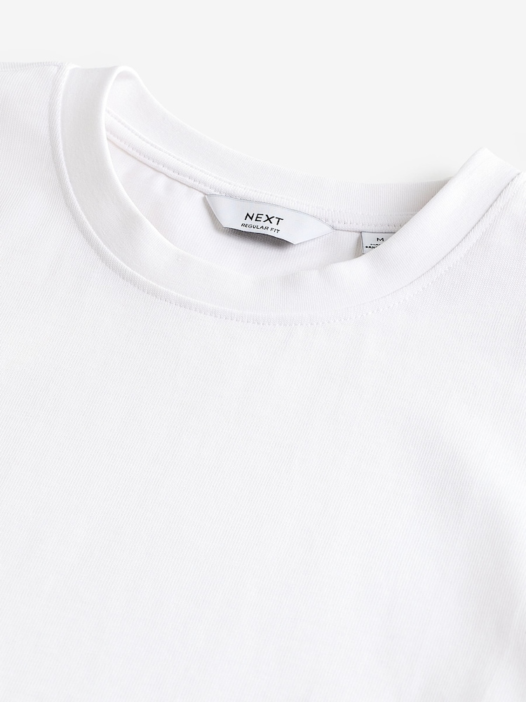 Blanc - Ajustement régulier - T-shirt épais - Image 7 of 8