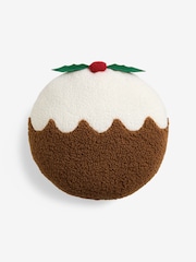 Brown Christmas Pudding Shaped Cushion - Image 3 of 4
