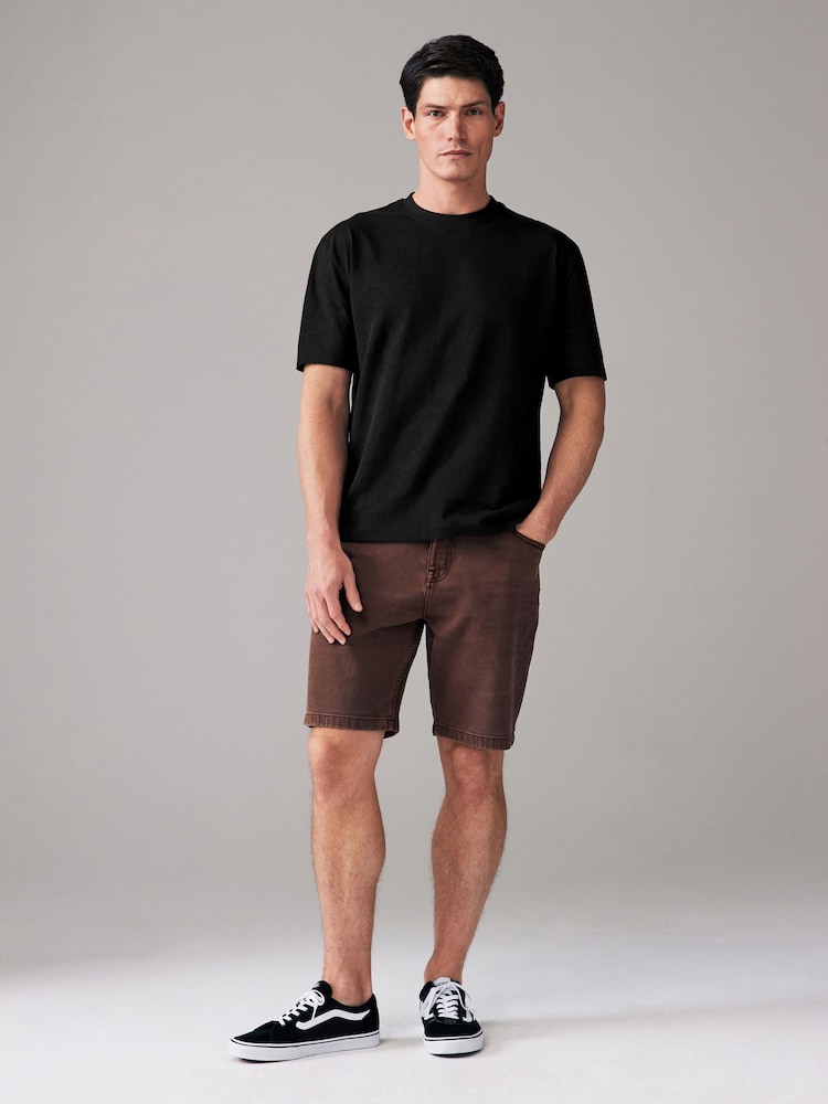 Schwarz - Reguläre Passform - T-Shirt aus schwerem Material - Bild 2 von 7