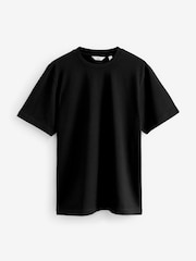 Schwarz - Reguläre Passform - T-Shirt aus schwerem Material - Bild 5 von 7