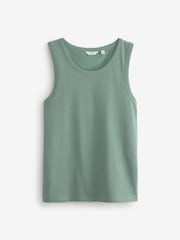 Sage Green Regular Fit Heavyweight 100% Cotton Vest - Image 5 of 7