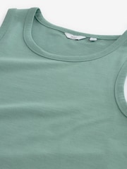 Sage Green Regular Fit Heavyweight 100% Cotton Vest - Image 7 of 7