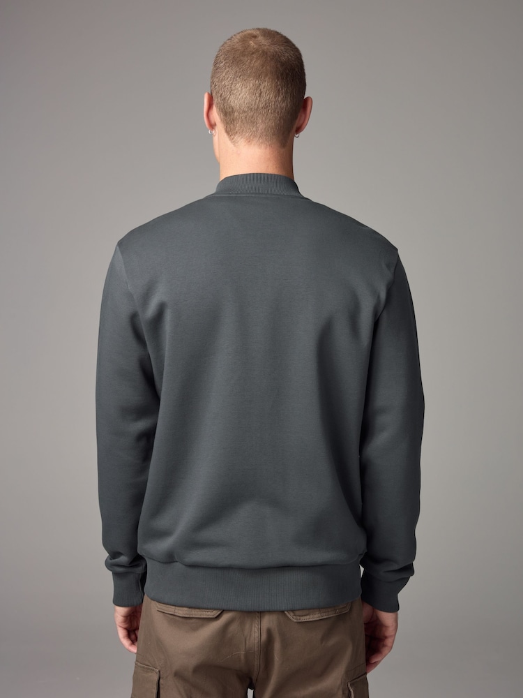 Світло-сірий - Куртка бомбер Cotton Rich Jersey - Image 3 of 8