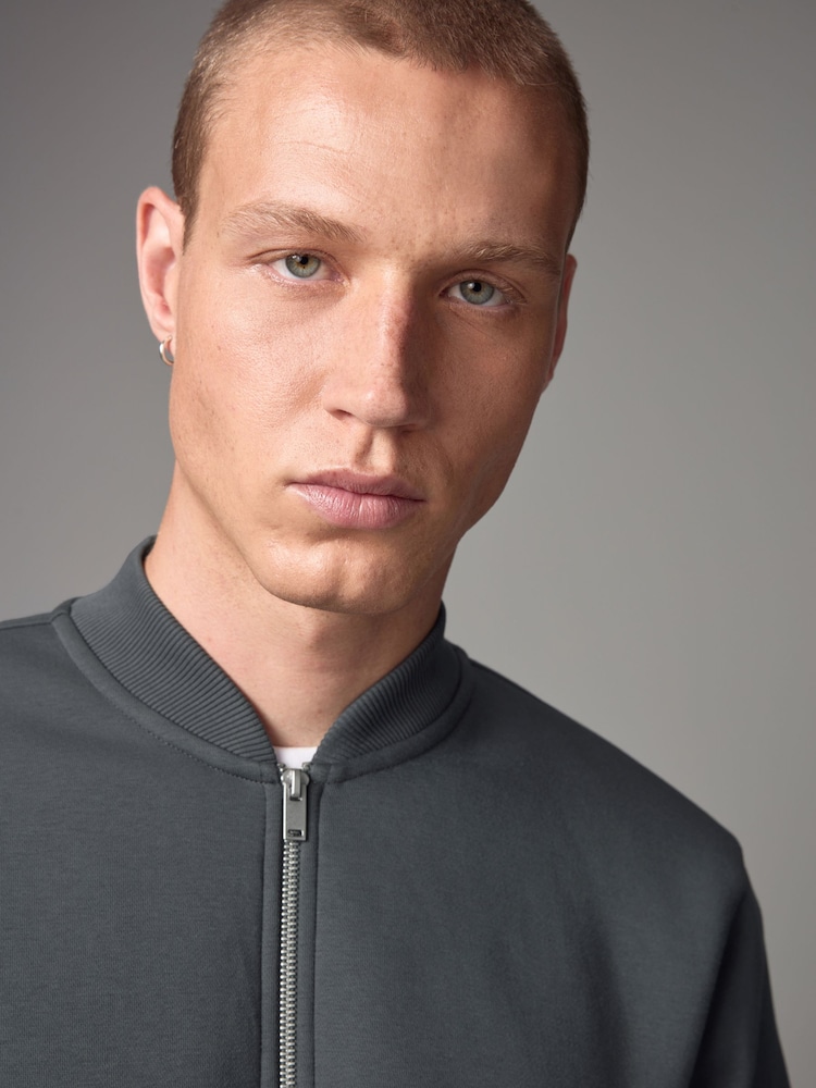 Світло-сірий - Куртка бомбер Cotton Rich Jersey - Image 5 of 8