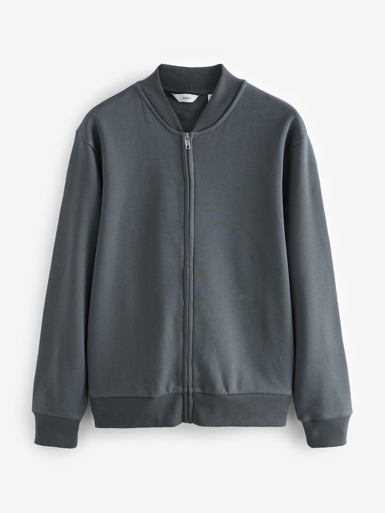 Світло-сірий - Куртка бомбер Cotton Rich Jersey - Image 6 of 8