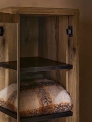 Dark Natural Bronx Tall Hallway Storage Cabinet - Image 3 of 10