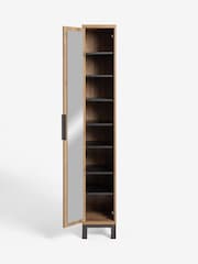 Dark Natural Bronx Tall Hallway Storage Cabinet - Image 8 of 10
