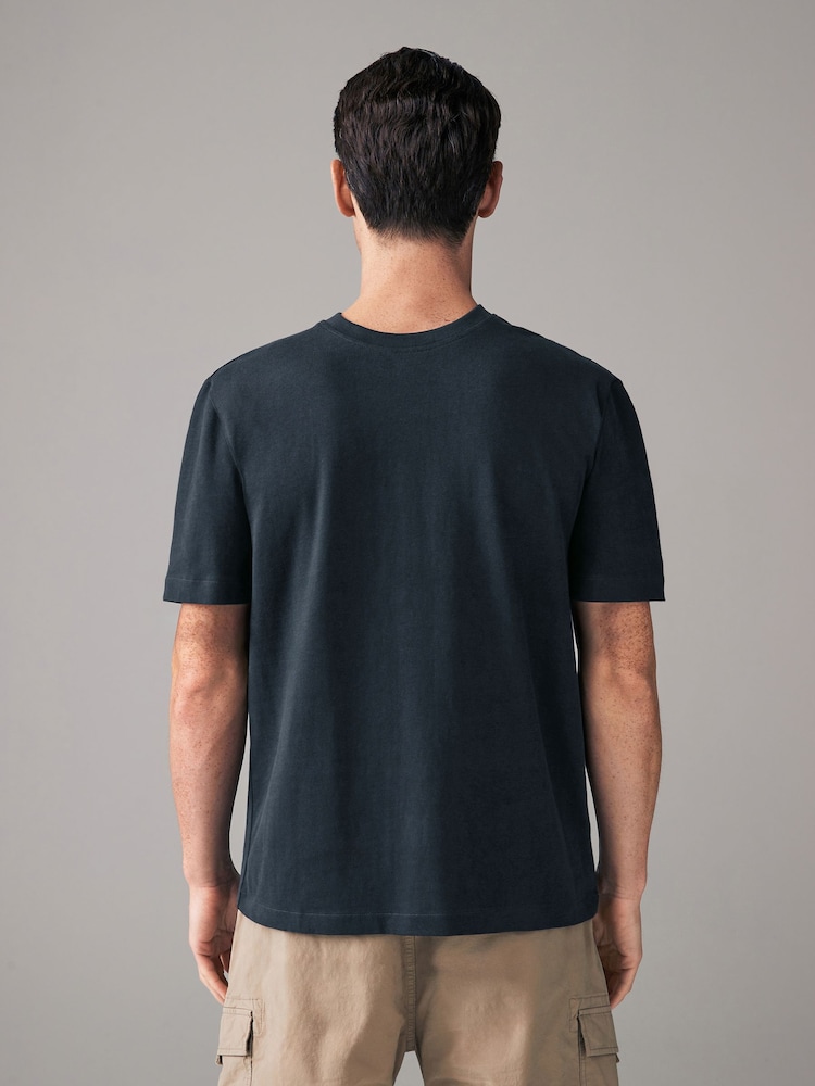 Donkerblauw - Normale Pasvorm - Zwaar T-shirt - Image 4 of 8
