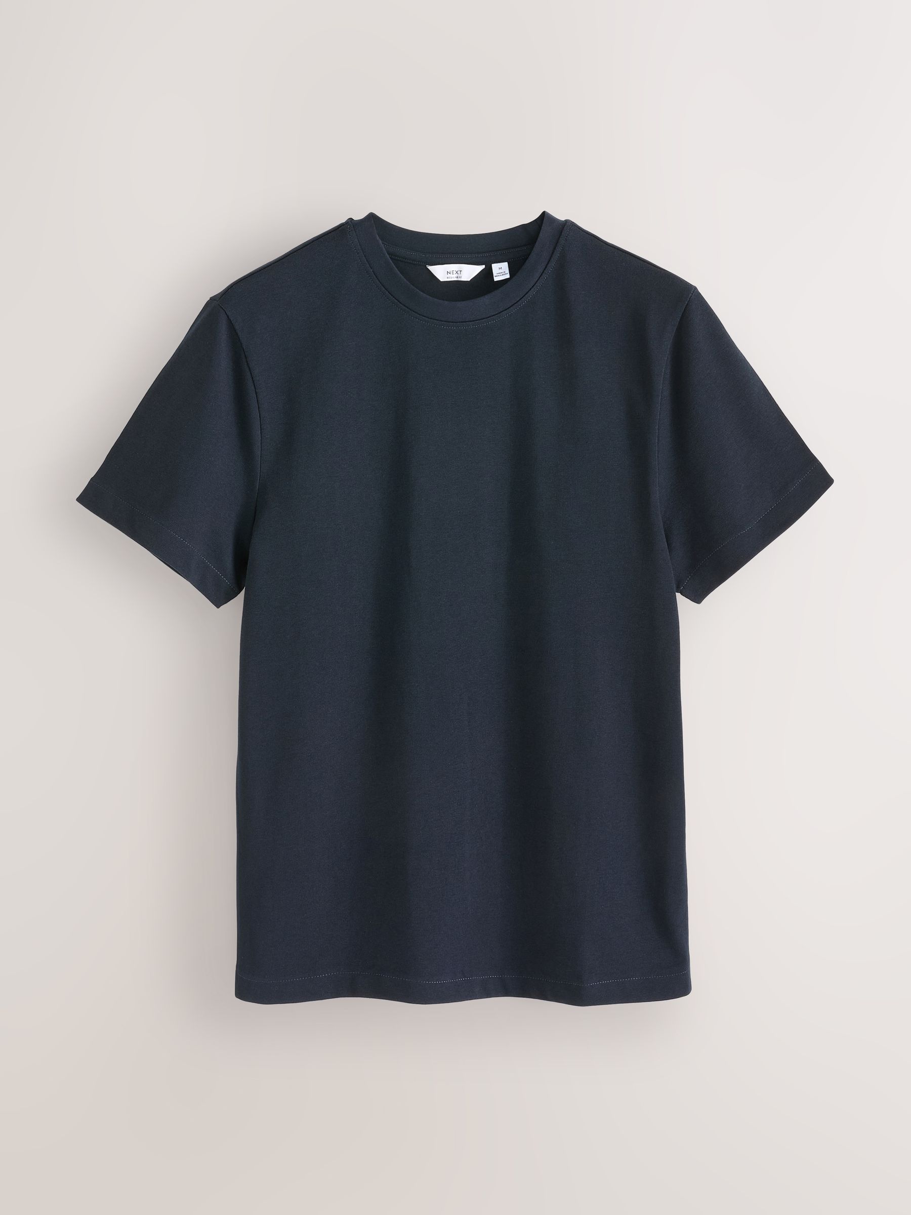 Buy Navy Blue Regular Fit Heavyweight T-Shirt from Next USA