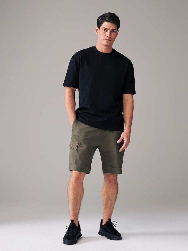 Noir - Oversize - T-shirt épais - Image 2 of 7