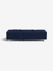MADE.COM Matt Velvet Navy Blue Harlow Right Hand Facing Corner Sofa - Image 2 of 4