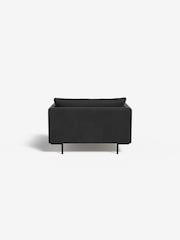 MADE.COM Matt Velvet Charcoal Grey Harlow Loveseat - Image 2 of 4