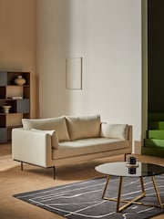 MADE.COM Matt Velvet Charcoal Grey Harlow Loveseat - Image 4 of 4