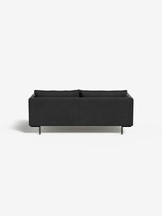 MADE.COM Matt Velvet Charcoal Grey Harlow 2 Seater Sofa - Image 2 of 4