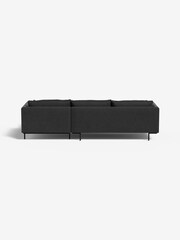 MADE.COM Matt Velvet Charcoal Grey Harlow Right Hand Facing Corner Sofa - Image 2 of 4