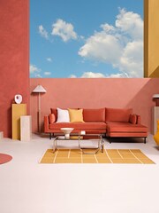 MADE.COM Matt Velvet Burnt Orange Harlow 2 Seater Sofa - Image 4 of 4