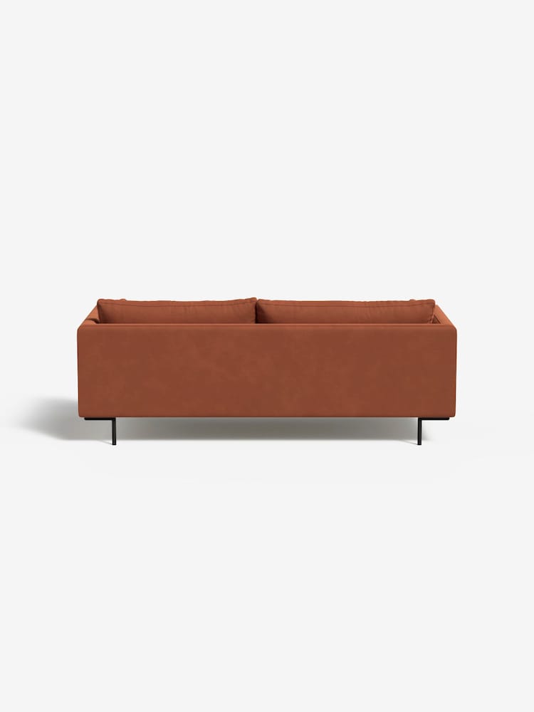 MADE.COM Matt Velvet Burnt Orange Harlow 3 Seater Sofa - Image 2 of 4
