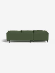 MADE.COM Matt Velvet Grass Green Harlow Left Hand Facing Corner Sofa - Image 2 of 4