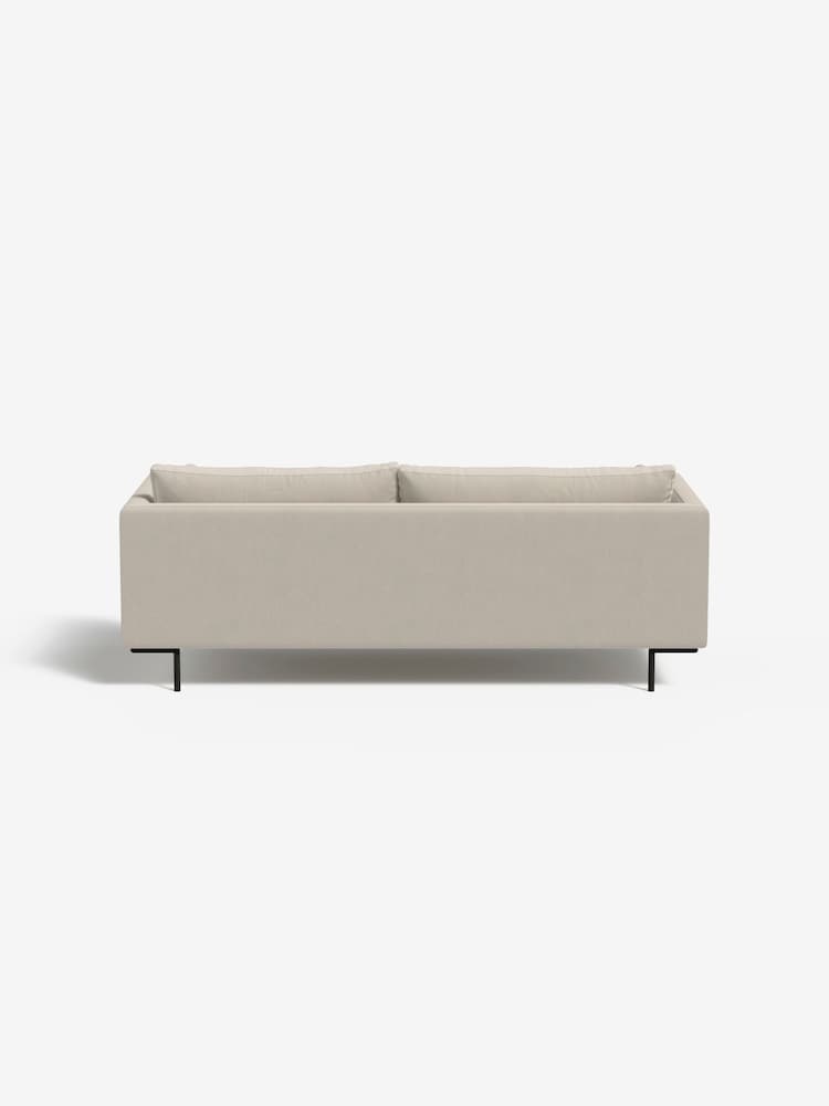MADE.COM Cotton Weave Pebble Grey Harlow 3 Seater Sofa - Image 2 of 4