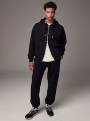 Black Relaxed Fit Cotton Rich Jersey Joggers - Image 3 of 9