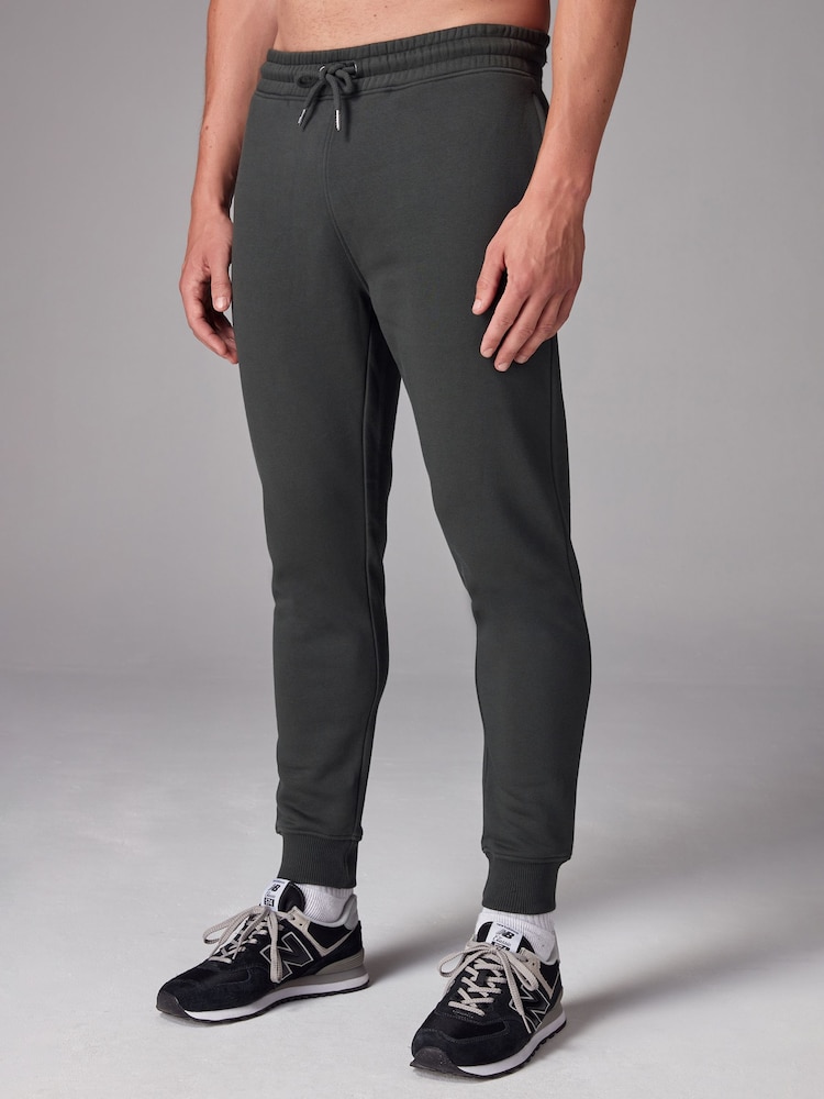 Slate Grey Slim Fit Cotton Rich Jersey Joggers - Image 1 of 7