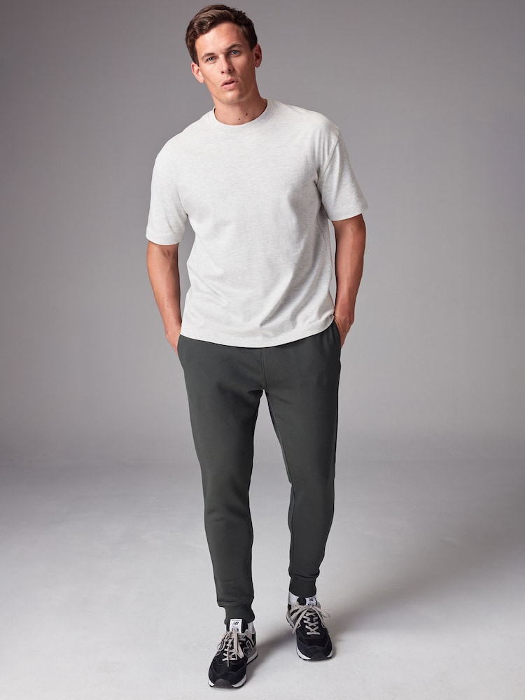 Slate Grey Slim Fit Cotton Rich Jersey Joggers - Image 2 of 7