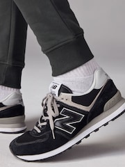 Slate Grey Slim Fit Cotton Rich Jersey Joggers - Image 4 of 7