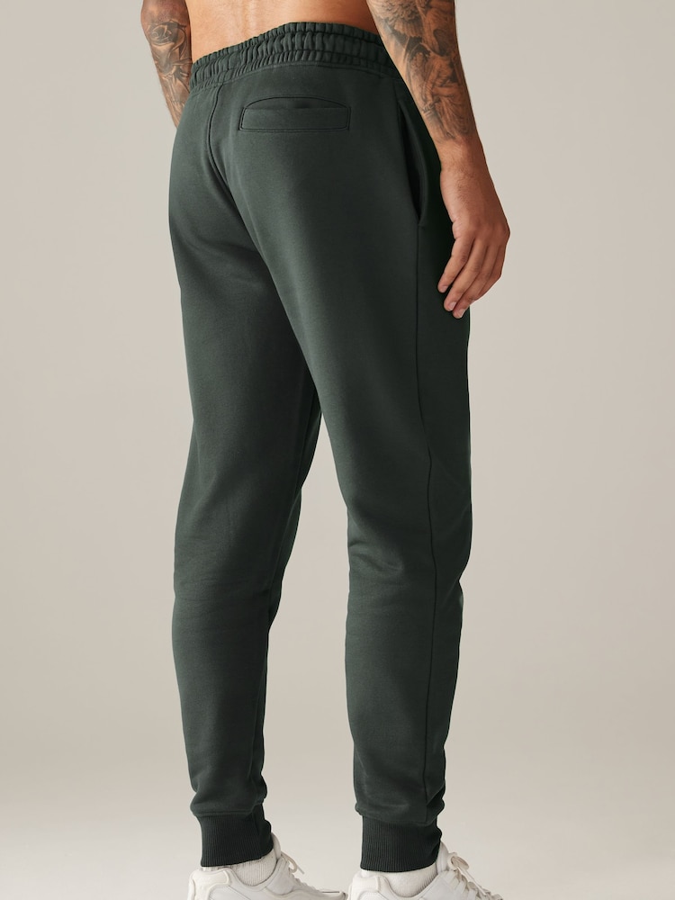 Green Slim Fit Cotton Rich Jersey Joggers - Image 3 of 8