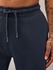 Navy Blue Regular Fit Cotton Rich Jersey Joggers - Image 4 of 10
