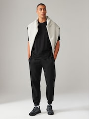 Black Regular Fit Cotton Rich Jersey Joggers - Image 2 of 8
