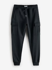 Black Cuff Cotton Rich Jersey Cargo Joggers - Image 7 of 9