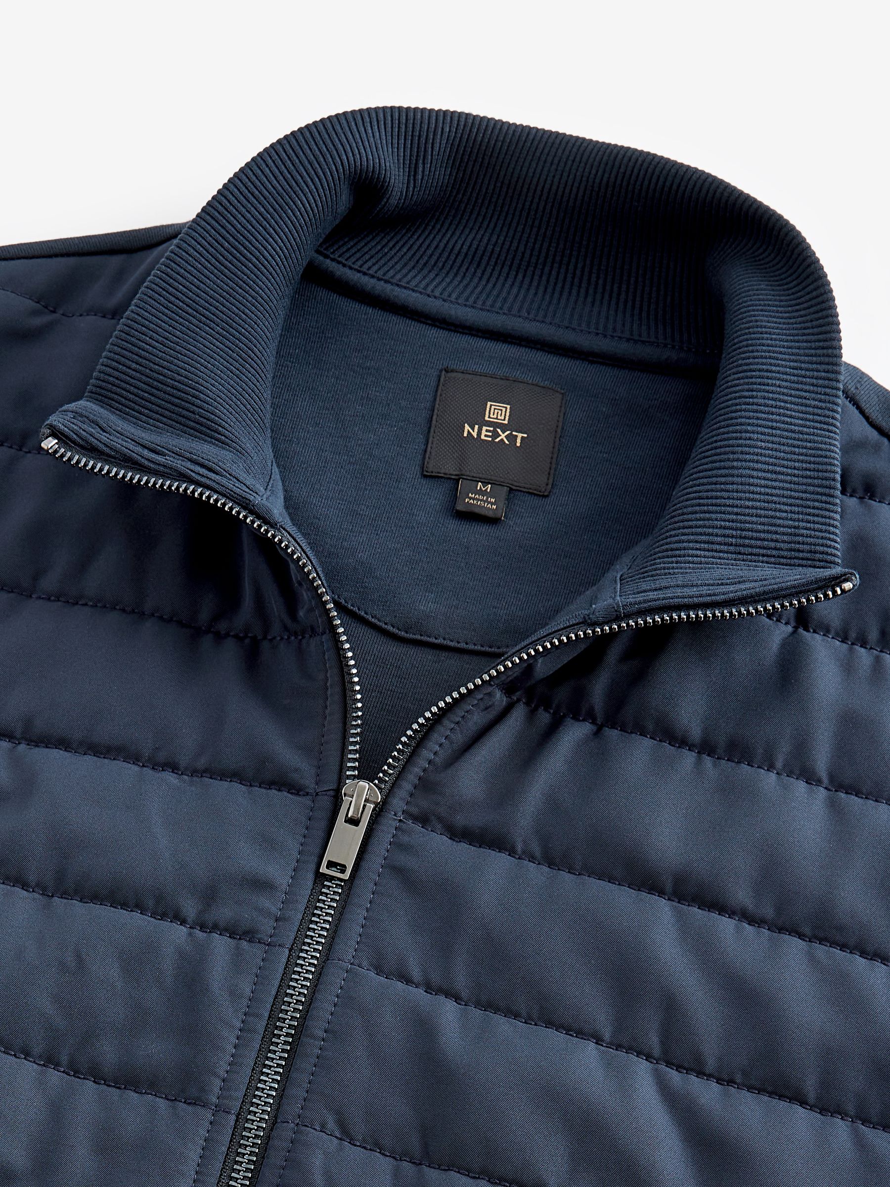 Buy Navy Blue Hybrid Full Zip Gilet from Next USA