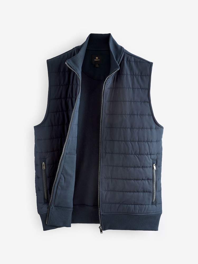 Navy Blue Hybrid Gilet - Image 6 of 6
