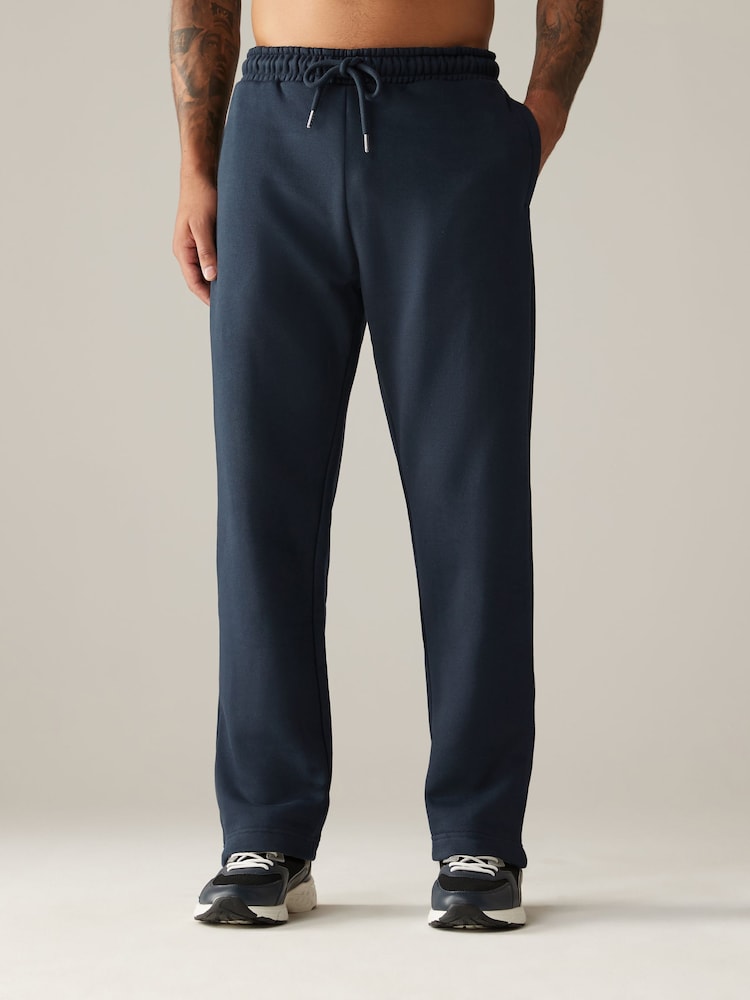 Navy Blue Open Cotton Rich Jersey Joggers - Image 1 of 8