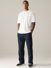 Navy Blue Open Cotton Rich Jersey Joggers - Image 3 of 8