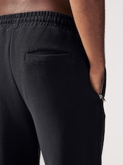 Black Smart Textured Joggers - Image 6 of 9