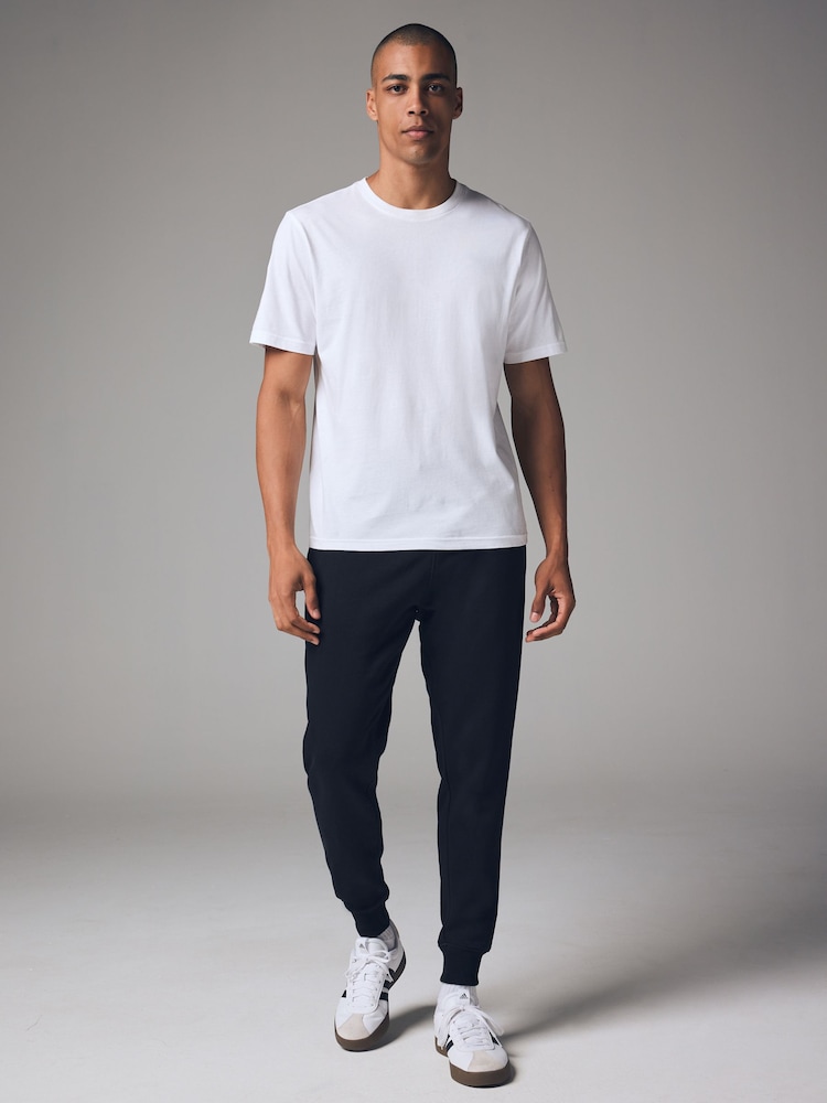 Black Slim Fit Cotton Rich Jersey Joggers - Image 2 of 10