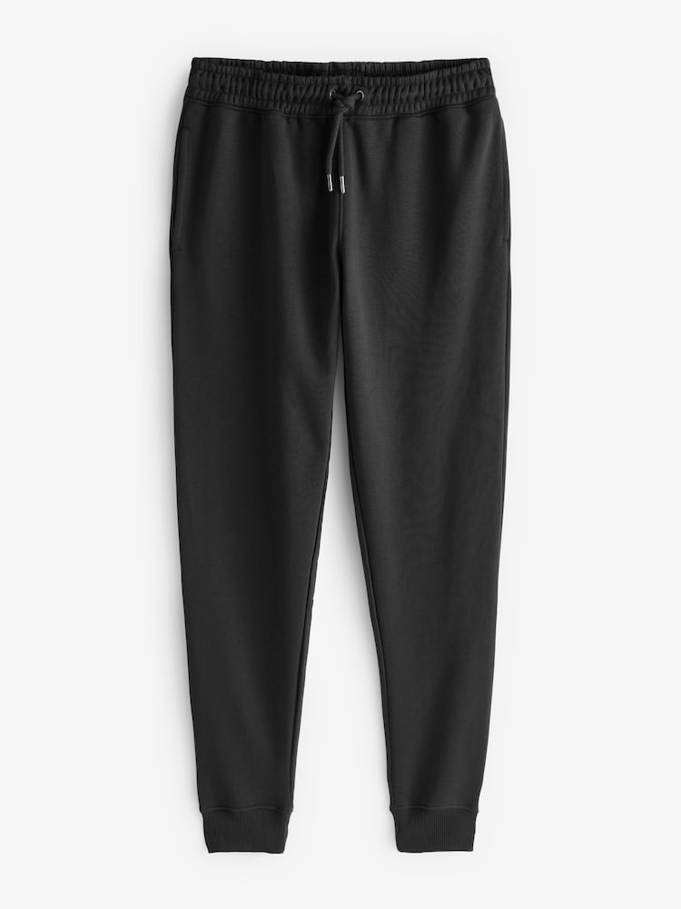 Black Slim Fit Cotton Rich Jersey Joggers - Image 7 of 10