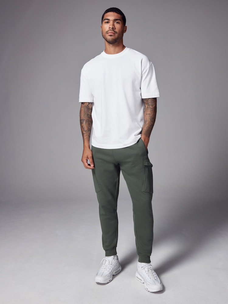 Khaki Green Utility Joggers - Image 2 of 13