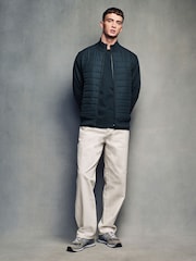 Navy Blue Hybrid Funnel Neck Jacket - Image 2 of 11