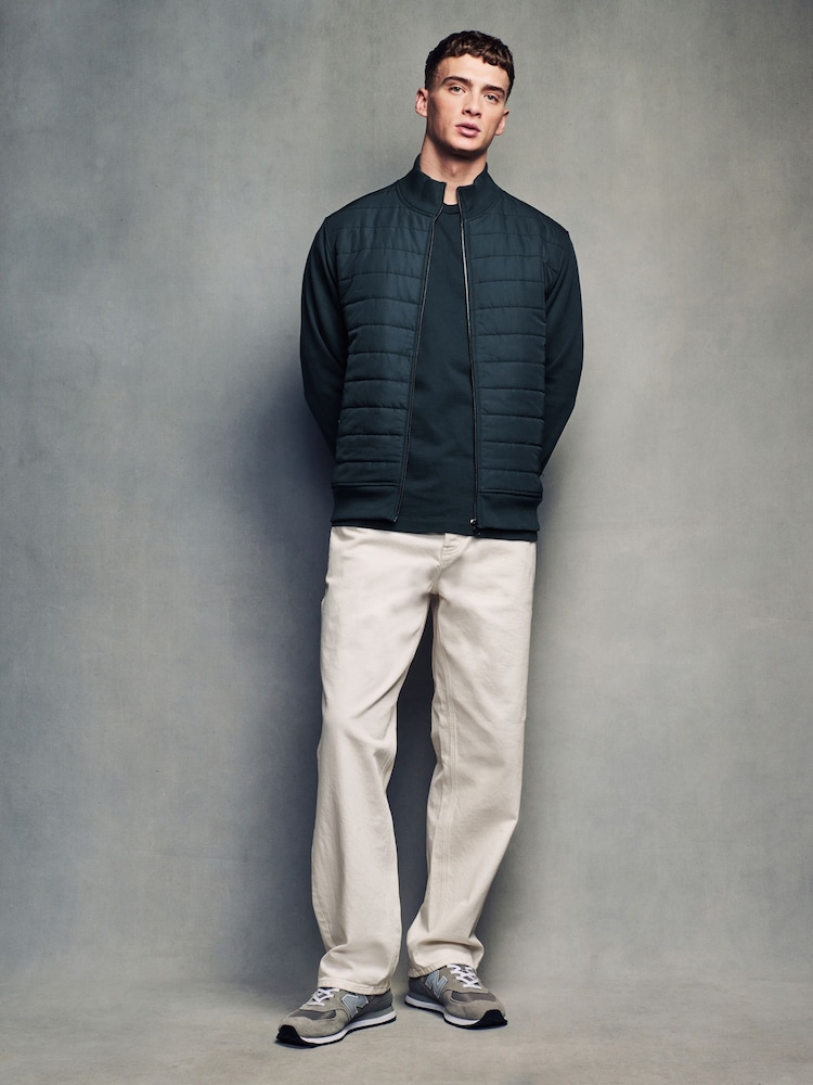 Navy Blue Hybrid Funnel Neck Jacket - Image 2 of 11